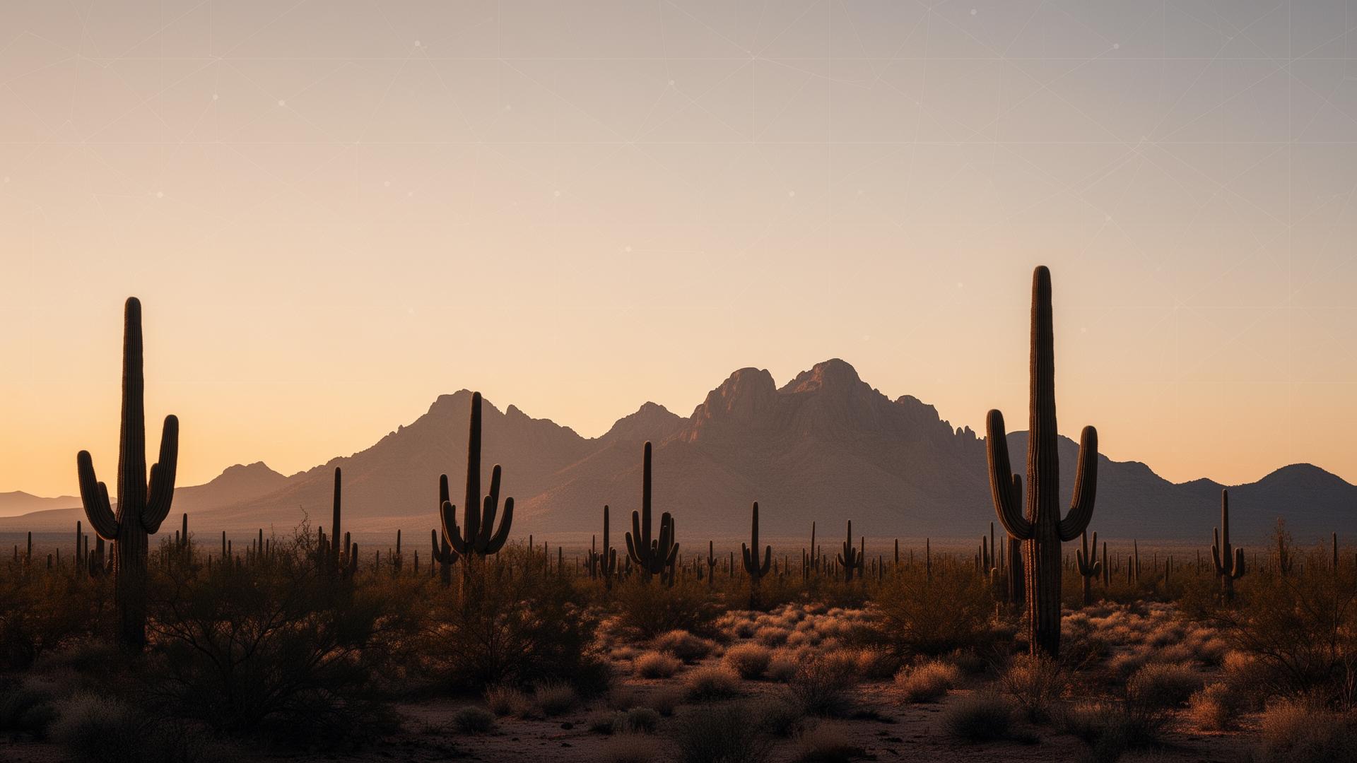 Arizona desert at golden hour